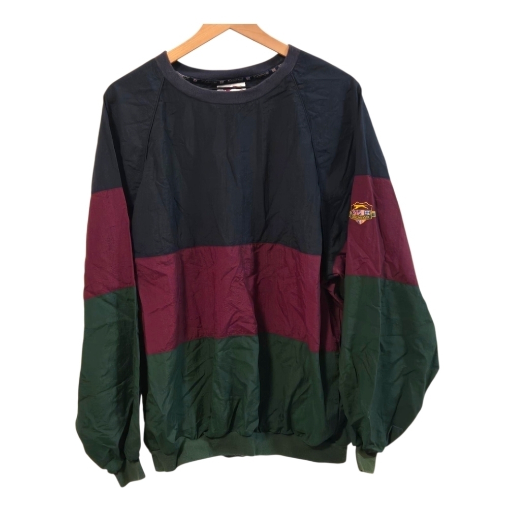Slazenger Vintage Colorblock Long Sleeve Windbreaker Pullover Size Large